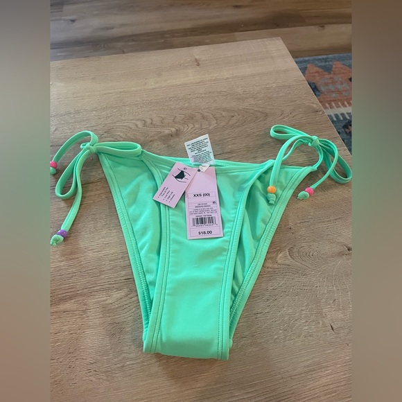 High leg cheeky neon green bikini bottoms - Picture 1 of 1